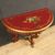 Italian lacquered and painted crescent console