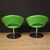 Pair of 80s green modern armchairs
