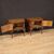 Pair of Italian bedside tables in wood from the 50s