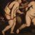Italian antique painting cherub games from the 17th century
