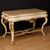 Dutch lacquered and gilded table with marble top