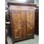ARMADIO PROVENZALE IN NOCE CON FILETTATURE A DUE PORTE EPOCA PRIMI 800   cm L139xP50xH216