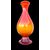 Vaso in vetro soffiato rosso arancio.Murano