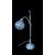 Lamp with metal stem and globular part with leaded glass.
