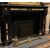 CHM901 - Black marble fireplace with inlays, 19th century, dimensions cm W 144 x D 37 x H 107