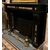 CHM901 - Black marble fireplace with inlays, 19th century, dimensions cm W 144 x D 37 x H 107