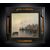 Antique oil on panel painting with contemporary frame signed "Nicolas De Corsi 1882-1956" depicting a view of Torre del Greco.