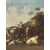 Pittore italiano (XVIII sec.) - Paesaggio arcadico con pastori e gregge.