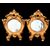 Pair of gilded wooden cartagloria frames.