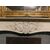 chm512 camino italiano in marmo bianco, scolpito, ep. '700, cm 181 x h 121