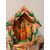 Contemporary painted wood artwork, Nativity scene with Jesus, 56x57x30cm