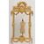 SPECCHIO ANTICO CON STEMMA, SPECCHIERA LUIGI FILIPPO, CORNICE DORATA IN LEGNO INTAGLIATO, XIX  (SPC193)