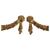 Coppia antiche ghirlande in legno dorato - O/6124.