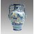 Vaso antico biansato in maiolica smaltata raffigurante paesaggio campestre. Albisola (SV) XVIII secolo.
