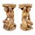 Pair of yellow marble vase-holder sculptures - Poseidon and Amphitrite. Italy, 19th-20th century.