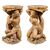 Pair of yellow marble vase-holder sculptures - Poseidon and Amphitrite. Italy, 19th-20th century.