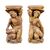 Pair of yellow marble vase-holder sculptures - Poseidon and Amphitrite. Italy, 19th-20th century.