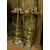 dars305 two bronze and iron torches, h 123 x 45 cm wide     