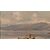 PAINTING WITH SEASCAPE AND BOATS, FIRST HALF OF THE 20TH CENTURY