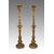 Pair of antique Florentine torcieri (torch holders) in gilded and carved wood, from the first half of the 19th century.