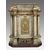 Antique tabernacle of Roman origin in marbled wood. 17th Century.
