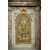 Antique tabernacle of Roman origin in marbled wood. 17th Century.