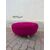 Pouf sgabello in stoffa viola Capitonnè vintage