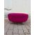 Pouf sgabello in stoffa viola Capitonnè vintage