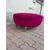 Pouf sgabello in stoffa viola Capitonnè vintage