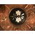 Piatto centrotavola in metallo con micromosaico ‘opificio delle pietre dure’.Firenze