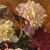 GRANDE OVALE, DIPINTI ANTICHI DI FIORI, NATURE MORTE CON VASO DI PEONIE, OLIO SU TELA, INIZIO XX SECOLO. (QF707)   
