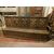 panc67- walnut bench with lozenges, lung. 260 cm xh 124,     