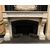 chm592 Louis XVI fireplace in white marble, cm146 x 39, h 98.5 cm     