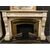chm591 fireplace Louis XVI white marble carved, mis. 150 cm xh 105     