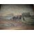 pan161  quadro dipinto  con scena rurale, ep. '800, mis. cm 160 x 135