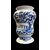 Maiolica albarello vase with plant motifs, birds, and snakes decoration. Ferniani, Faenza.