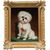 Italian painter (19th century) - Portrait of a Maltese dog.