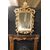 chl143 fireplace in faux marble lacquered wood with golden mirror     