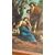 Dipinto Pastorale “Paesaggio con figure” del XIX Secolo – Olio su Tela con Cornice Dorata