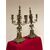 Pair of gilded bronze candlesticks. 19th century.