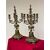 Pair of gilded bronze candlesticks. 19th century.