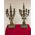Pair of gilded bronze candlesticks. 19th century.