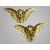 Pair of gilded wooden winged cherubs – 18th/19th century