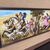 Antique ceramic tile panel showing knights by Franceschini Pesaro ZG, 1950. Dimensions: 103x43cm