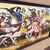 Antique ceramic tile panel showing knights by Franceschini Pesaro ZG, 1950. Dimensions: 103x43cm