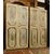 ptl195 two double lacquered doors, painted on both sides, meas. 114 xh 215 cm     