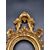 17th century Roman oval frame in gilded lime wood