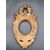 17th century Roman oval frame in gilded lime wood