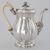 George III sterling silver teapot with ivory handle, William Eaton, London, 1804