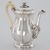George III sterling silver teapot with ivory handle, William Eaton, London, 1804